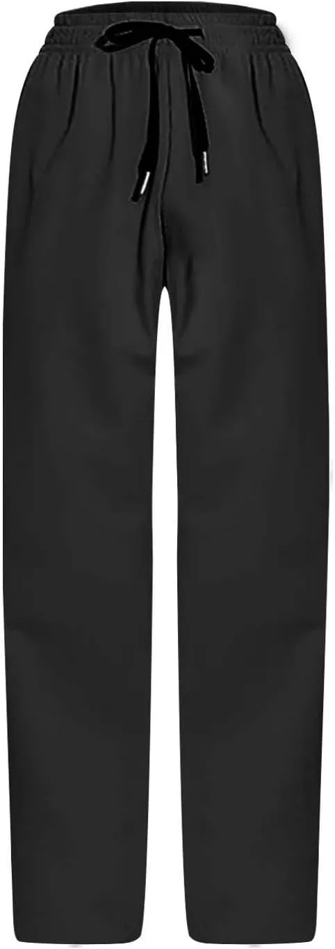 2 Pack Hiking Pants Men Lightweight Waterproof Jogger Sweatpants Stretch Waist Ice Silk Breathable Active Trousers
