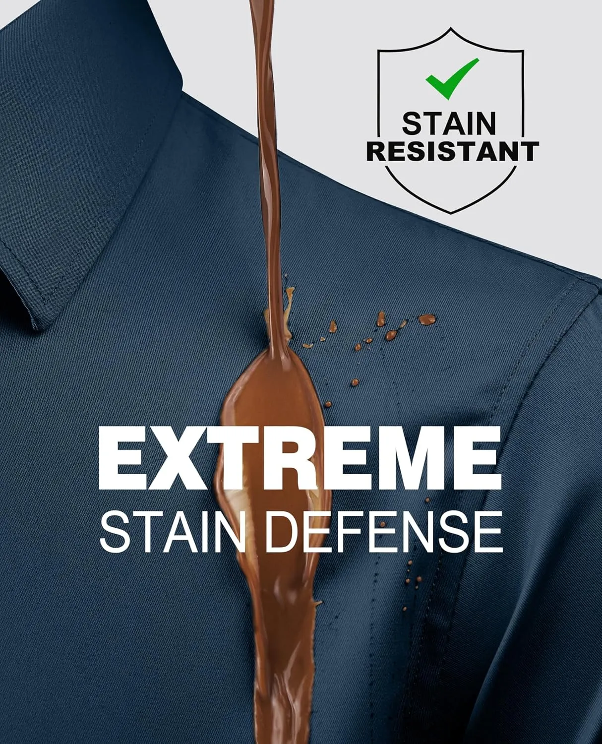 Alimens & Gentle Slim Fit Mens Dress Shirts Long Sleeve Dress Shirts for Men Stain Sheild Button Down Shirt Men Big