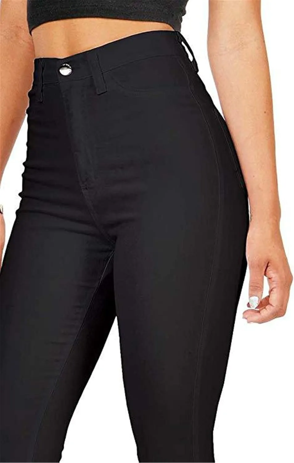 Andongnywell High Waisted Jeans for Women Stretch Skinny Long Denim Pants High Rise Stretchy Slim Jeans