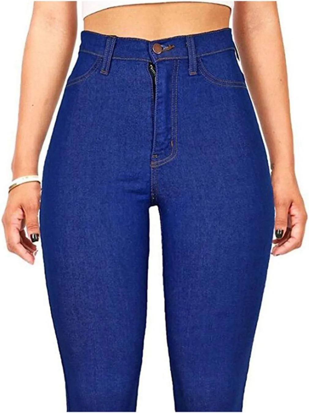 Andongnywell High Waisted Jeans for Women Stretch Skinny Long Denim Pants High Rise Stretchy Slim Jeans