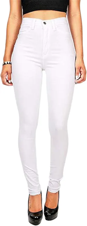 Andongnywell High Waisted Jeans for Women Stretch Skinny Long Denim Pants High Rise Stretchy Slim Jeans