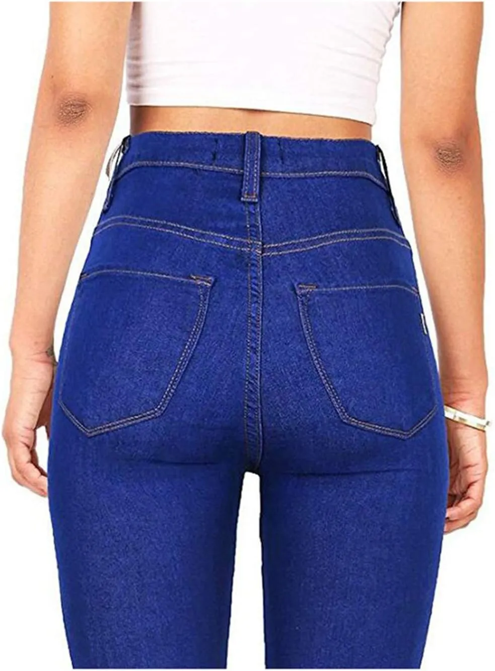 Andongnywell High Waisted Jeans for Women Stretch Skinny Long Denim Pants High Rise Stretchy Slim Jeans