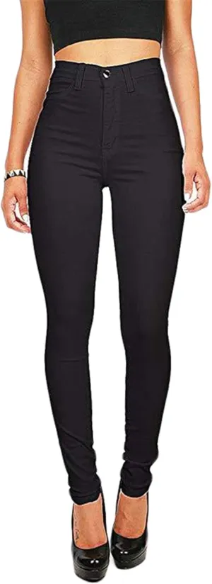 Andongnywell High Waisted Jeans for Women Stretch Skinny Long Denim Pants High Rise Stretchy Slim Jeans