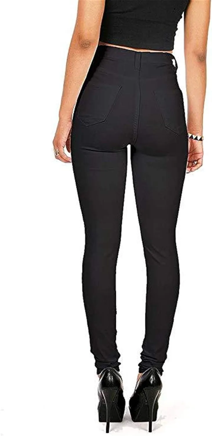 Andongnywell High Waisted Jeans for Women Stretch Skinny Long Denim Pants High Rise Stretchy Slim Jeans