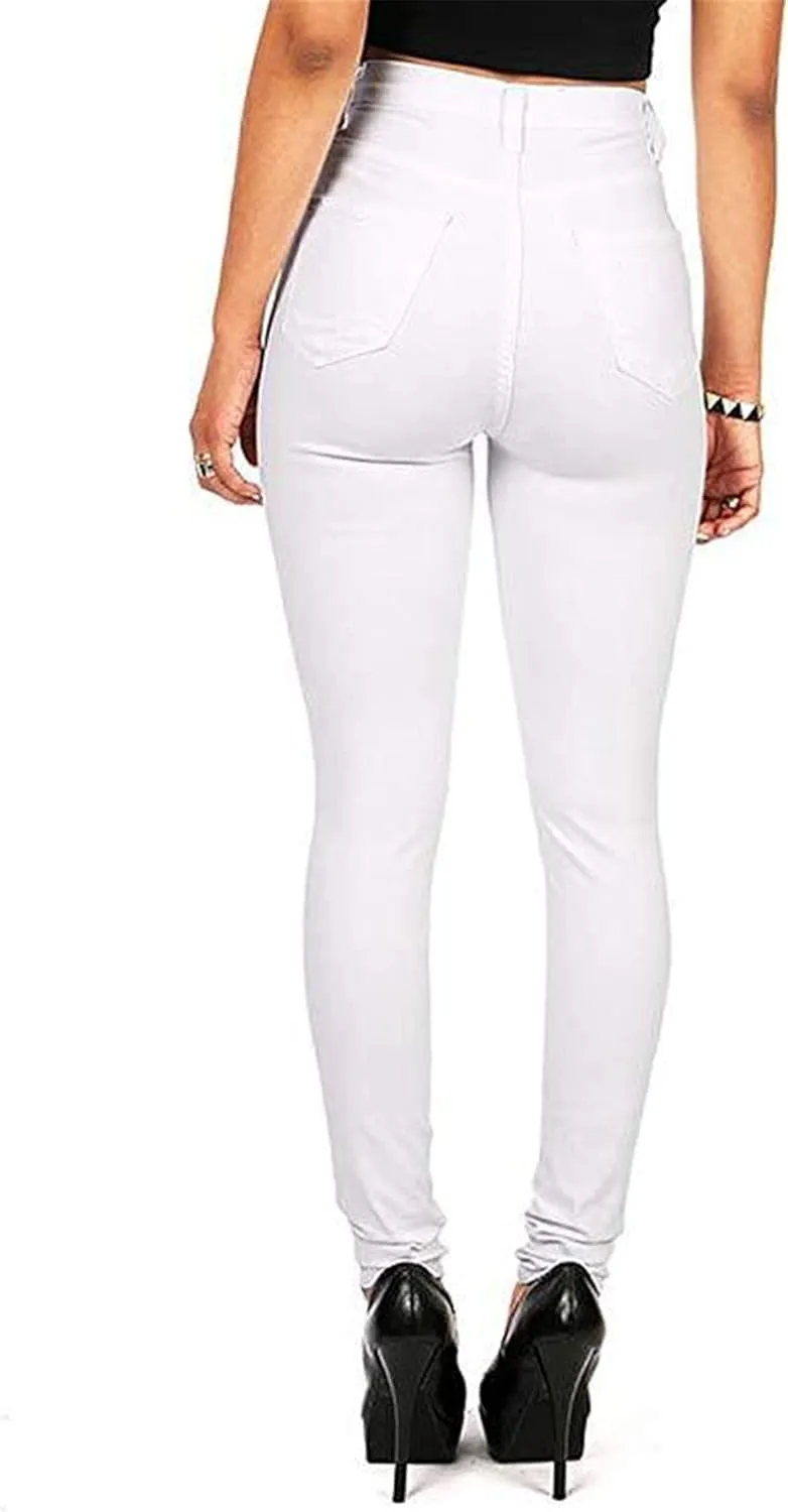 Andongnywell High Waisted Jeans for Women Stretch Skinny Long Denim Pants High Rise Stretchy Slim Jeans