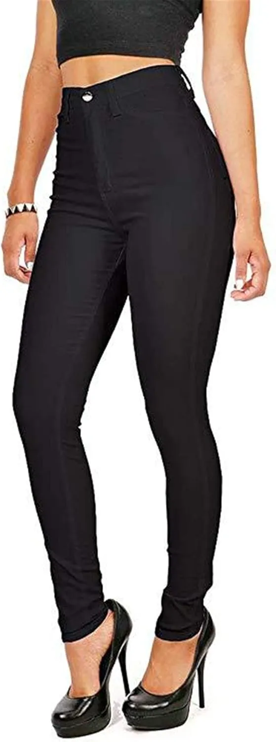 Andongnywell High Waisted Jeans for Women Stretch Skinny Long Denim Pants High Rise Stretchy Slim Jeans