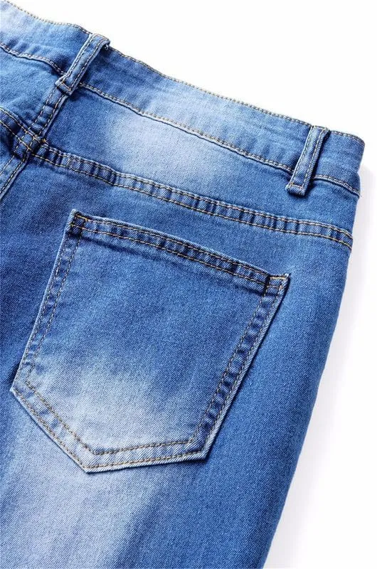 Andongnywell Women's Fashion Mid Waist Wide Leg Boo tcut Slim Denim Pants Flare Bell Bottom Jeans Trousers