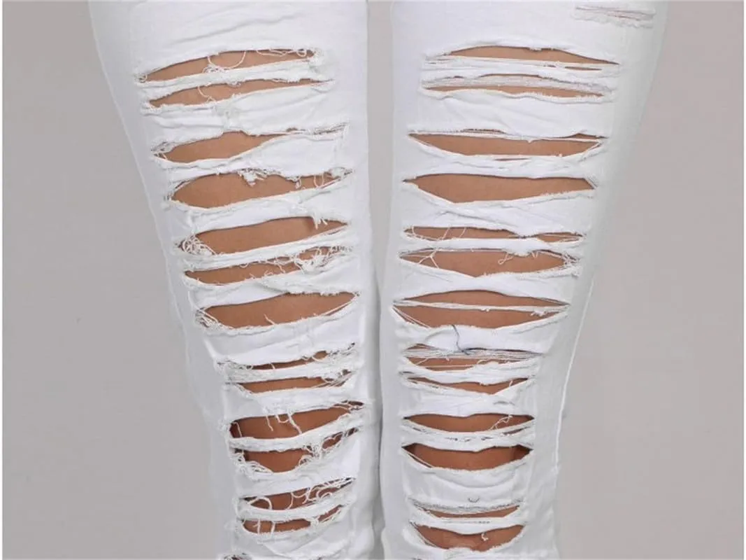 Andongnywell Women's Hight Waisted Butt Lift Stretch Ripped Skinny Jeans High Rise Distressed Denim Pants Trousers