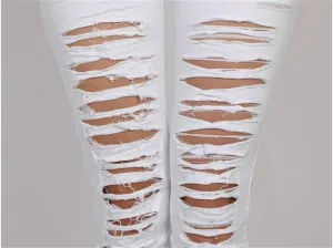 Andongnywell Women's Hight Waisted Butt Lift Stretch Ripped Skinny Jeans High Rise Distressed Denim Pants Trousers