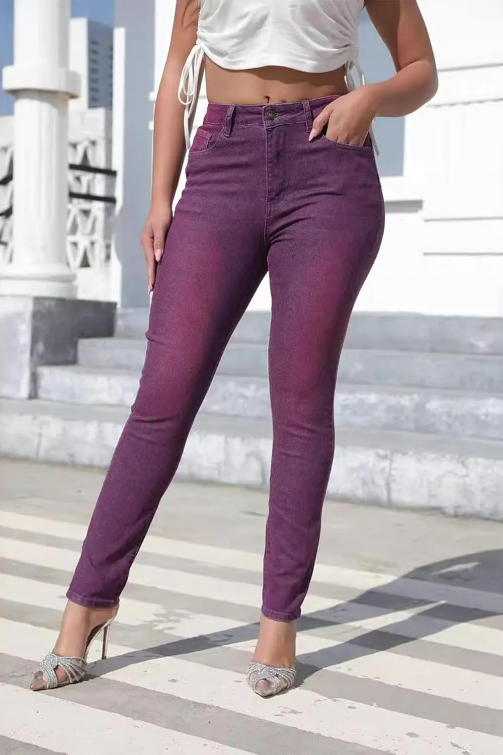 Atditama Women's Jeggings Jeans Stretch High Waisted Skinny Fitted Slim Sexy Butt Lift Women Denim Pants