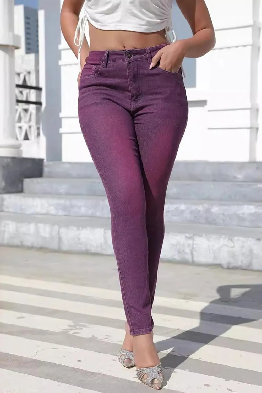 Atditama Women's Jeggings Jeans Stretch High Waisted Skinny Fitted Slim Sexy Butt Lift Women Denim Pants