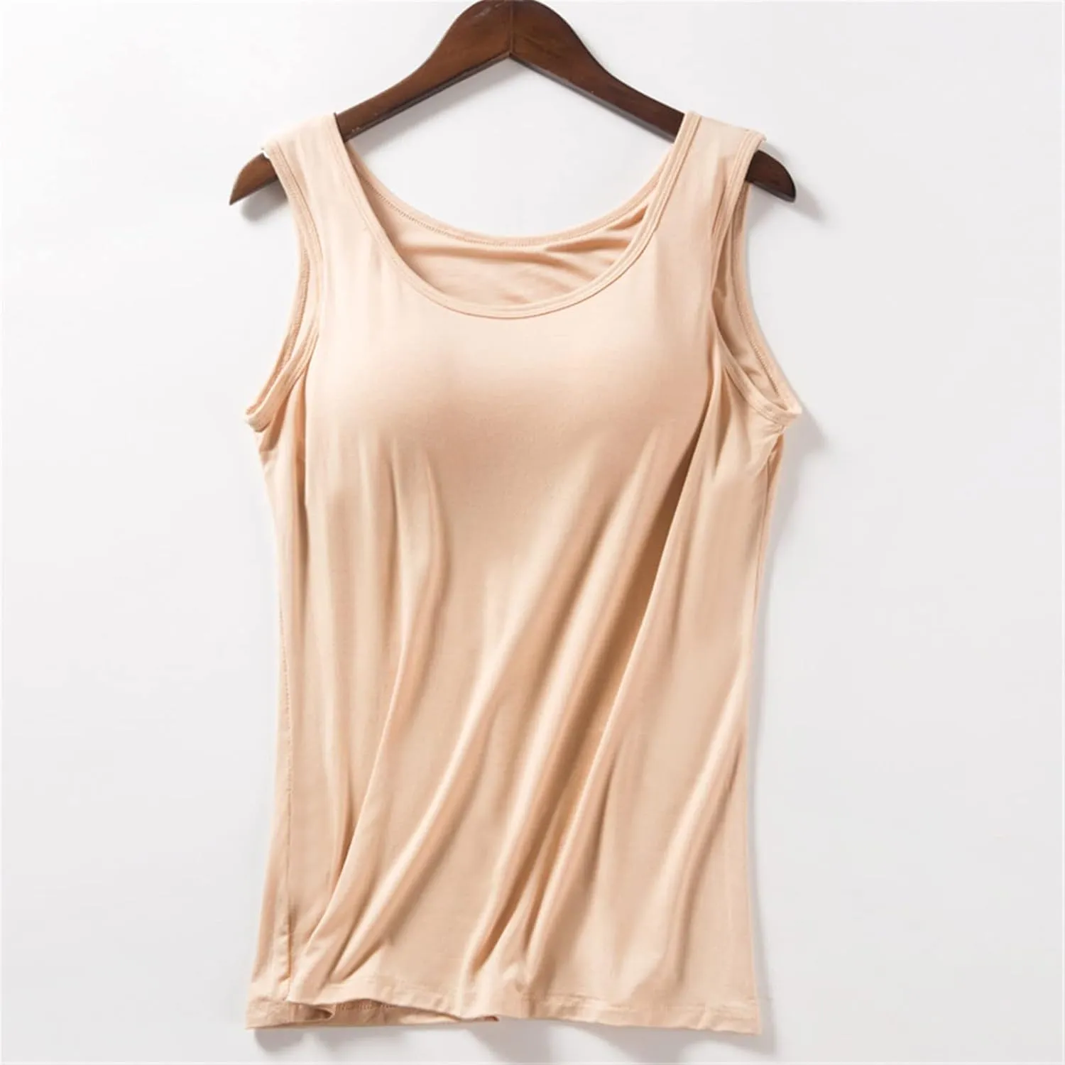 Basysin Tank Tops with Built in Bras Shelf Bra Tanks Cami Workout Camisole Basic T-Shirts Padded Ttank Tops for Women