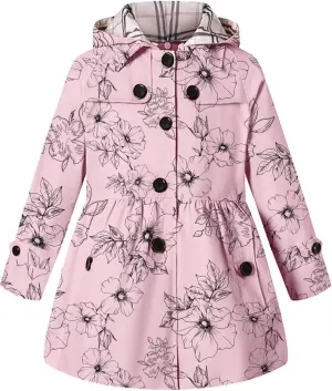 BINPAW Girl's Hooded Trench Coat