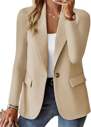 Blazers for Women Business Casual Long Sleeve Jackets Work Casual Blazer Suit Lightweight Elegant Open Front Jacket