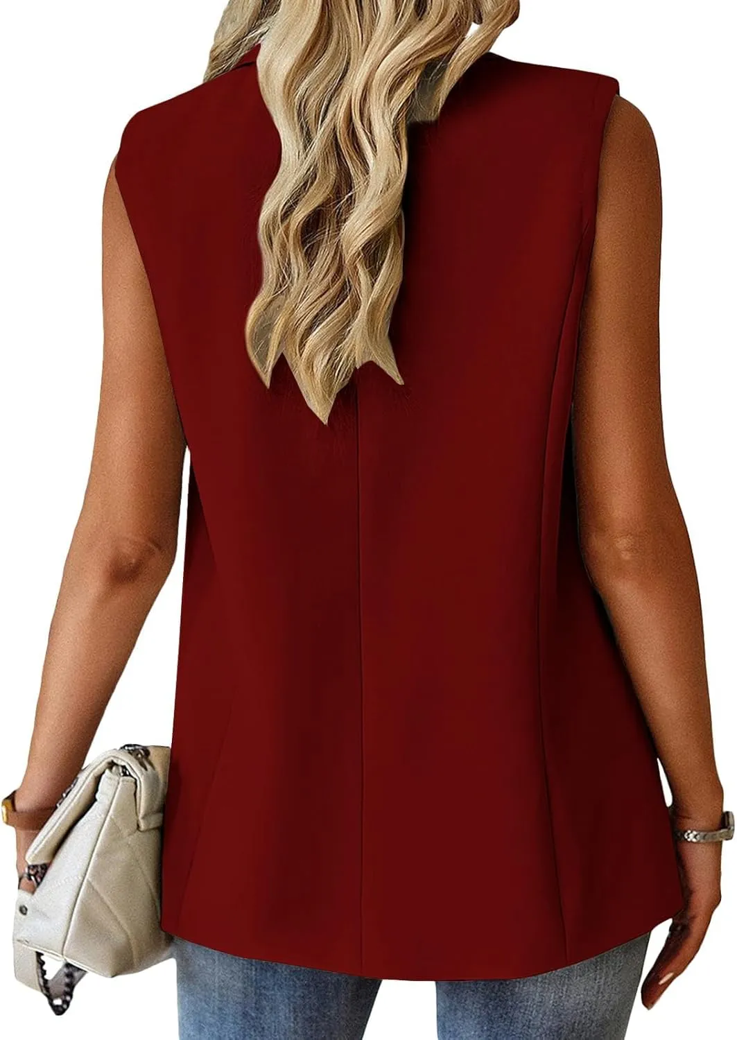 Blazers for Women Vest Sleeveless Blazers Lightweight Vests Business Casual Blazer Work Office Outfits Summer Jacket