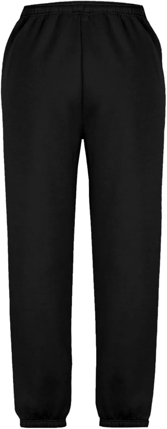 Boys Girls Aesthetic Sweatpants Drawstring Pockets Kids Plain School Pants Casual Baggy Joggers Elastic Waist