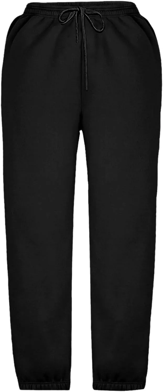 Boys Girls Aesthetic Sweatpants Drawstring Pockets Kids Plain School Pants Casual Baggy Joggers Elastic Waist