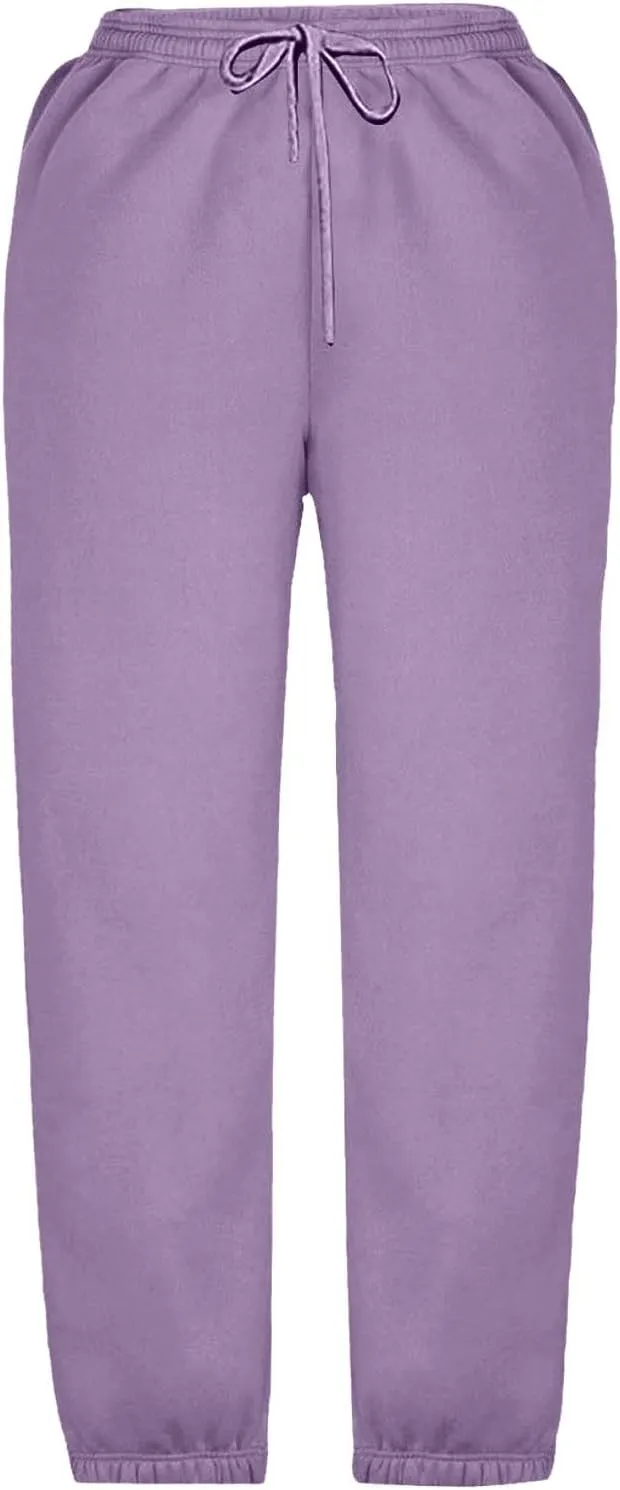 Boys Girls Aesthetic Sweatpants Drawstring Pockets Kids Plain School Pants Casual Baggy Joggers Elastic Waist
