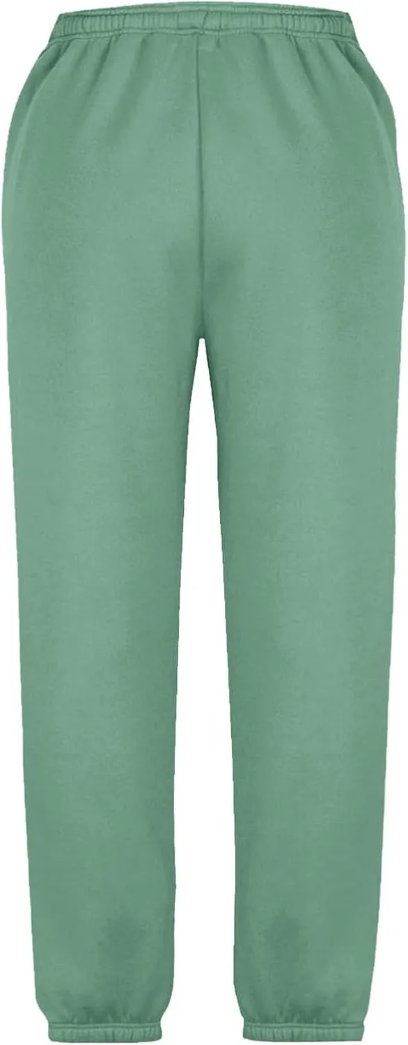 Boys Girls Aesthetic Sweatpants Drawstring Pockets Kids Plain School Pants Casual Baggy Joggers Elastic Waist