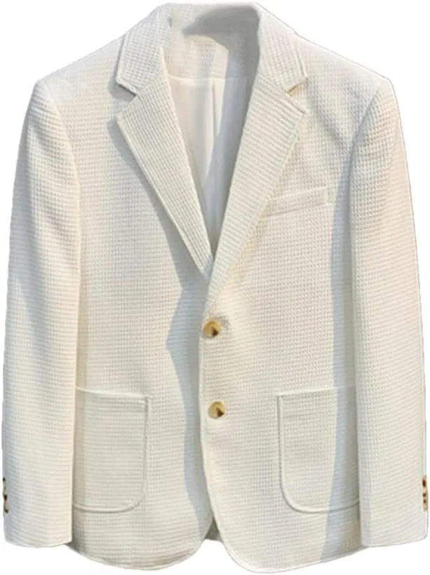 British Style Striped Casual Suit Jackets Mens Slim Fit Business Blazers Coat Formal Social Prom Tuxedo