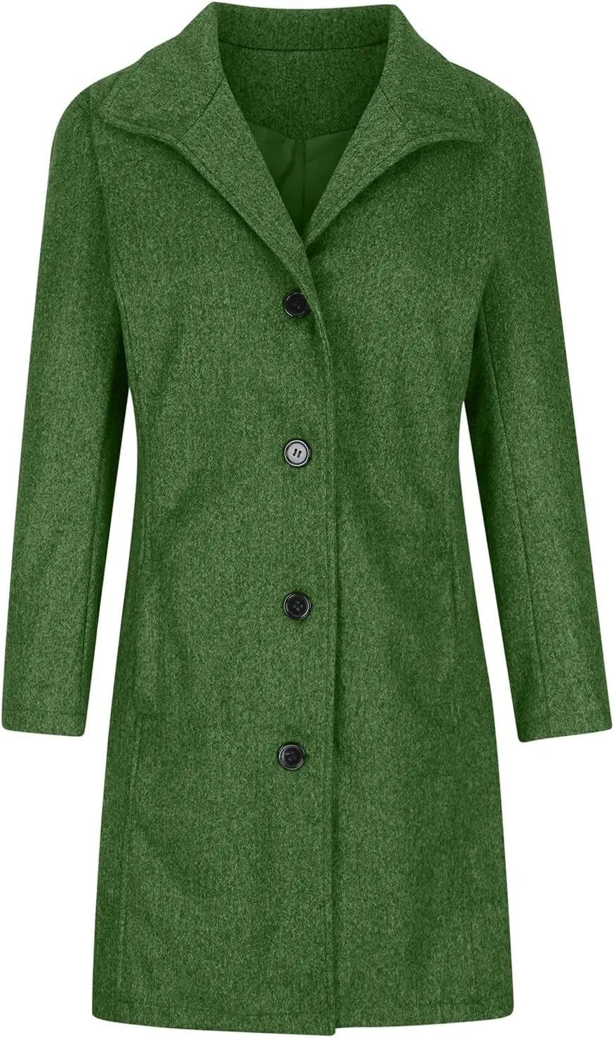 BZGTZT Winter Coats For Women 2022 Fashion Mid-Length Stand Collar Trench Coat Wool Blend Pea Coats Business Jacket Outwear
