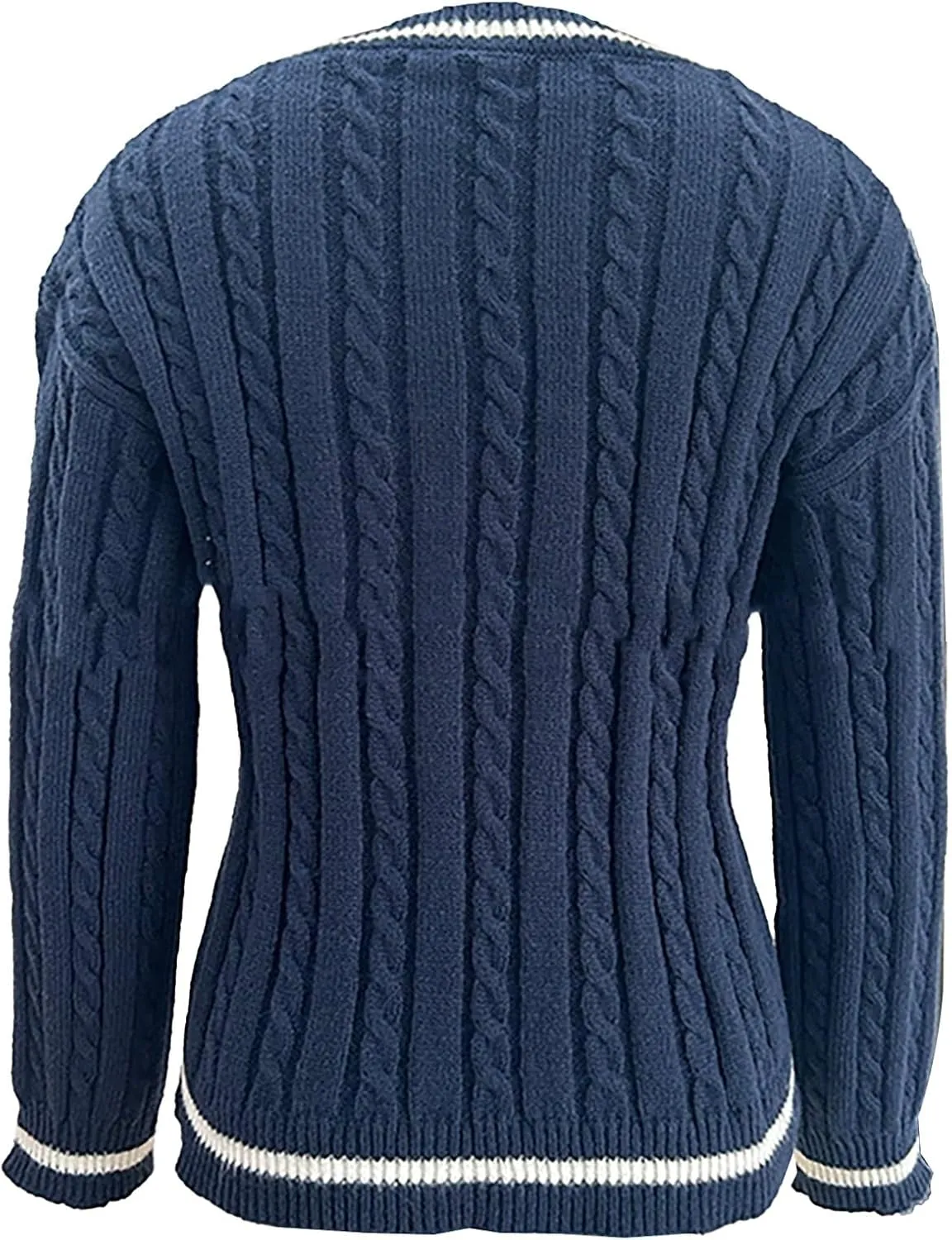 Cable Knit Sweater for Women 2024 Long Sleeve V Neck Casual Tops Color Block Pullover Shirts Fashion Winter Outfits
