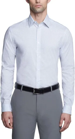 Calvin Klein Men's Dress Shirts Non Iron Stretch Regular Fit Check