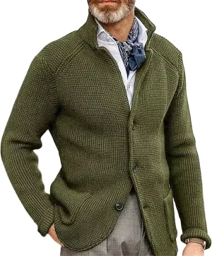 Cardigan Sweaters for Men Grandpa Sweater Vintage Fleece Jacket Button Down Shirts Oversized Thick Sweaters Trendy