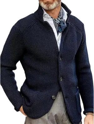 Cardigan Sweaters for Men Grandpa Sweater Vintage Fleece Jacket Button Down Shirts Oversized Thick Sweaters Trendy