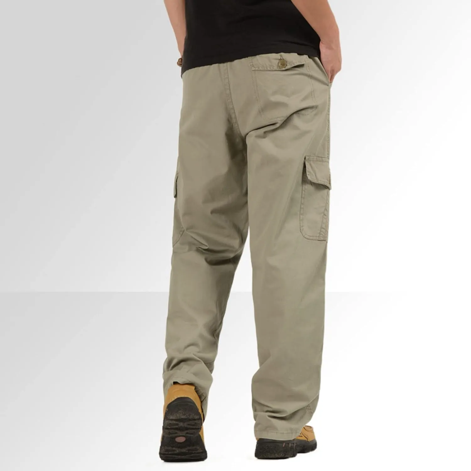 Cargo Pants for Men,Mens Joggers Pants Casual Cotton Drawstring Chino Cargo Pants Hiking Jogging Sweatpants