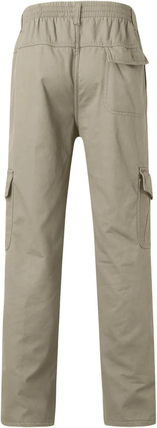 Cargo Pants for Men,Mens Joggers Pants Casual Cotton Drawstring Chino Cargo Pants Hiking Jogging Sweatpants