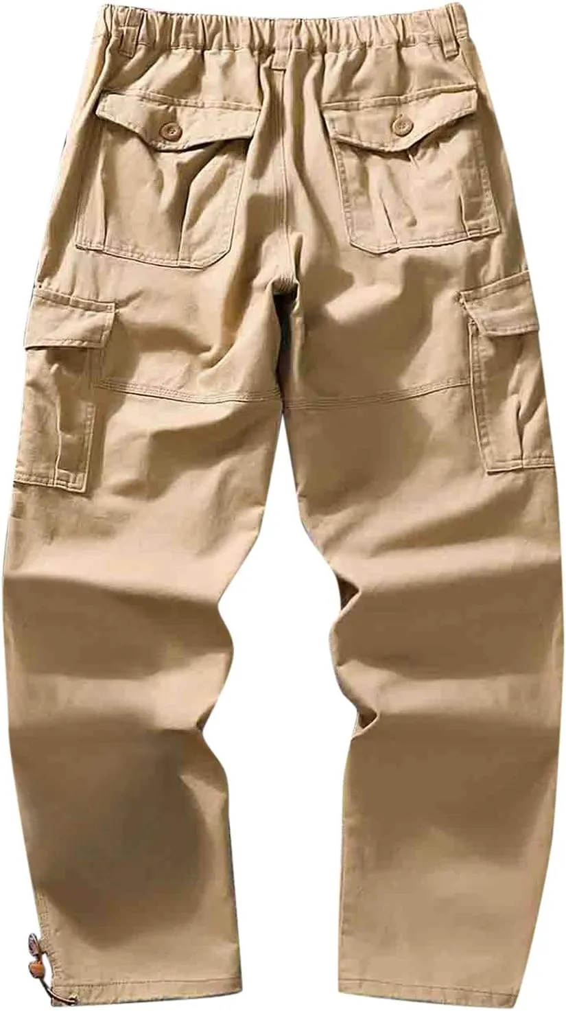 Cargo Pants for Mens Mens Fashion Casual Multi Pocket Zipper Buckle Male Cargo Pants Outdoor Pants Pantalones De Hombre