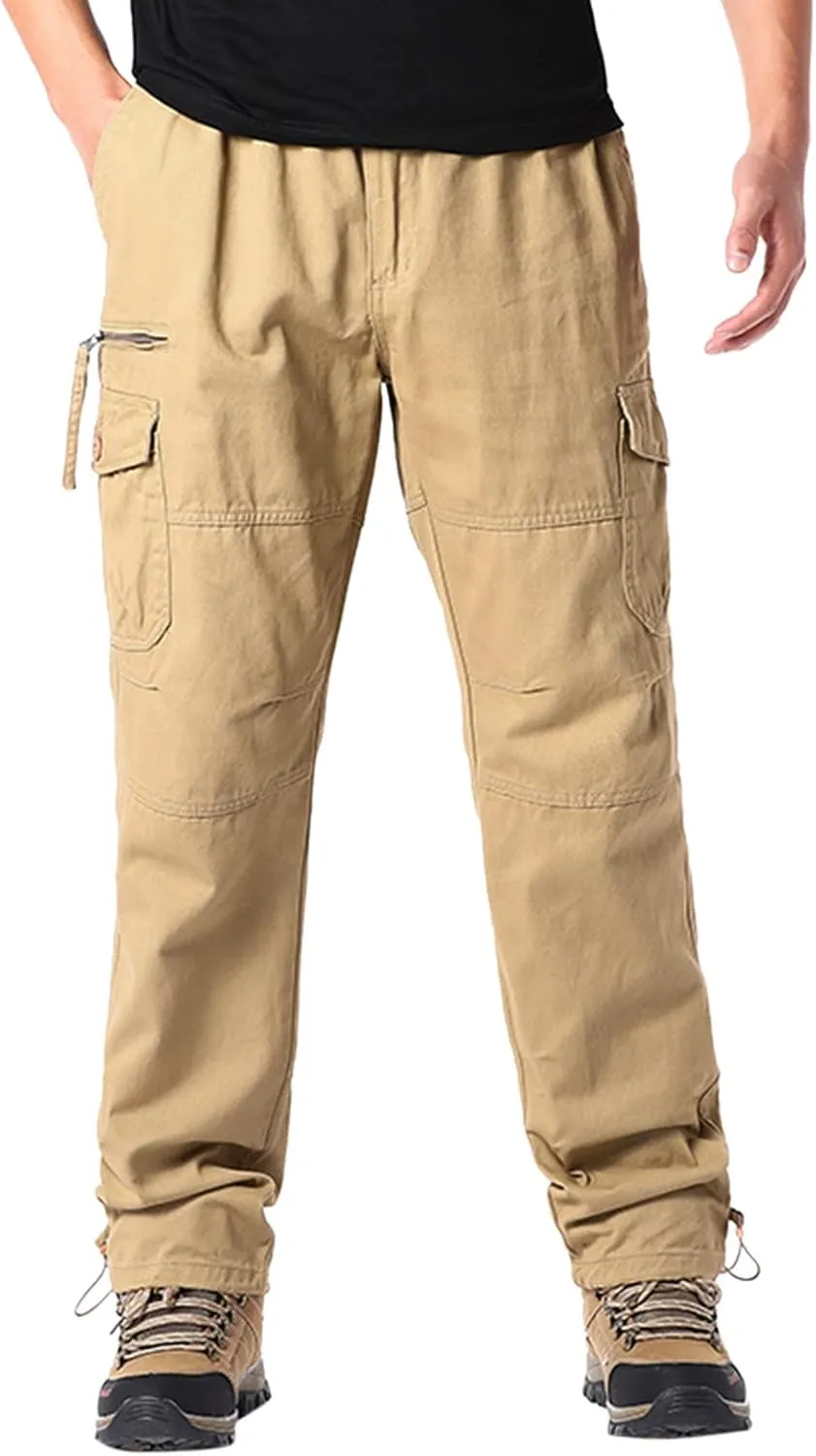 Cargo Pants for Mens Mens Fashion Casual Multi Pocket Zipper Buckle Male Cargo Pants Outdoor Pants Pantalones De Hombre