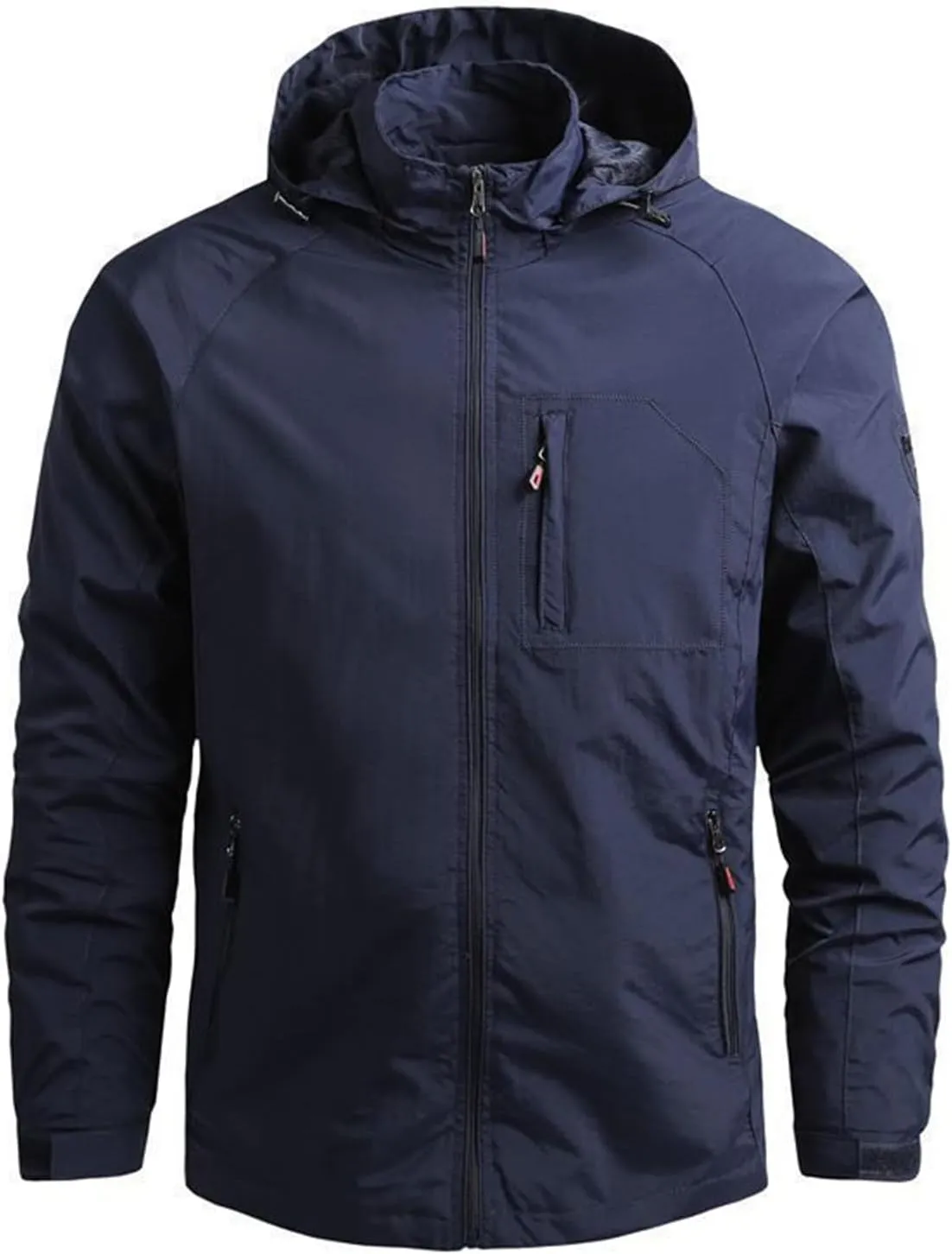 Casual Hoodies for Men Lightweight Softshell Military Jacket Windproof Water Resistant Raincoat Coat for Hiking Travel