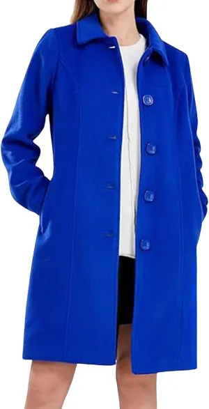 CHARTOU Slim Wool Coat for Women Trenchcoat Peacoat Woolen Trench Coat Long Winter Coat Single Breasted Overcoat