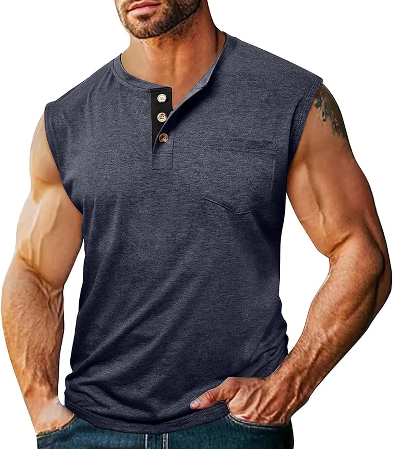 Compression Shirts Mens Trendy V Neck Sleeveless Muscle Cut Shirt Lightweight Quick Dry Athletic Workout Gym Tees