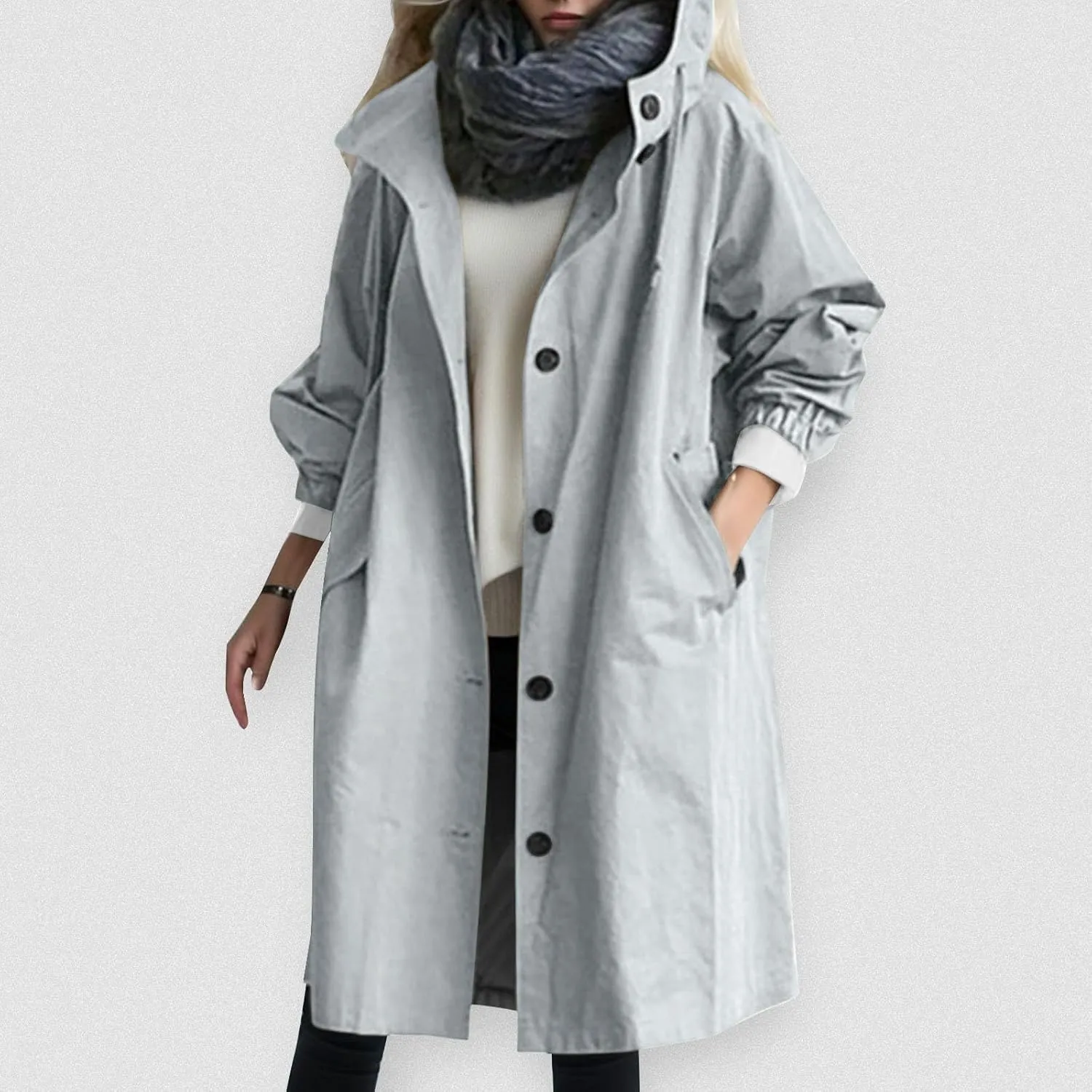 cooki Winter Coats for Women 2023 Trendy Wool Coat Women Winter Fleece Jackets Long Trench Coats Lapel Button Down Peacoat