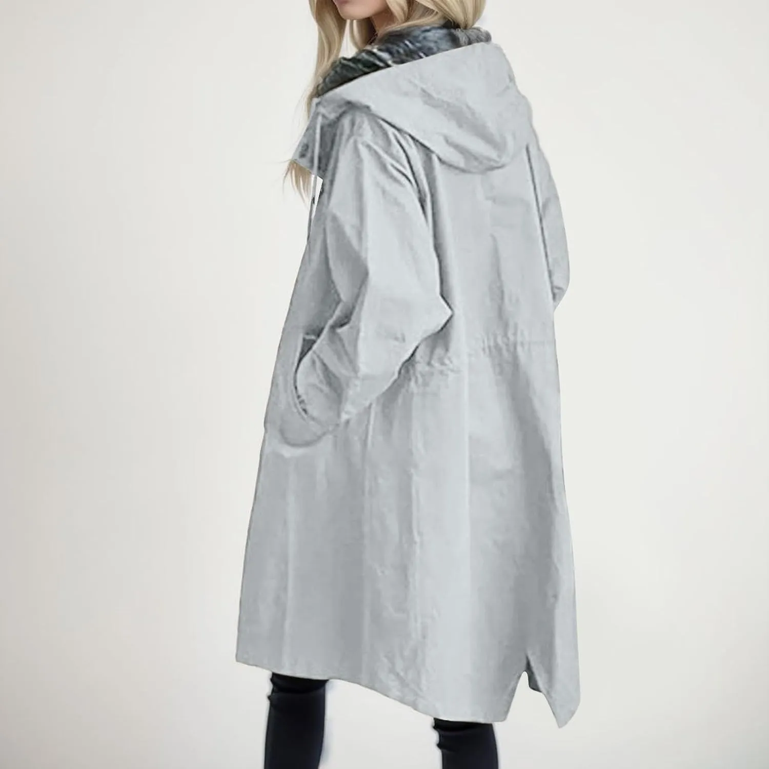 cooki Winter Coats for Women 2023 Trendy Wool Coat Women Winter Fleece Jackets Long Trench Coats Lapel Button Down Peacoat