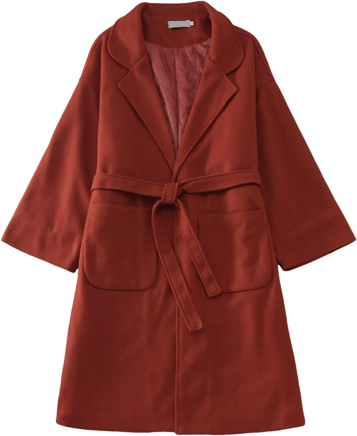 cooki Wool Coats for Women Long Women's Wool Coat Winter Wool Jacket Women Dressy Trench Coats Lapel Button Down Peacoats