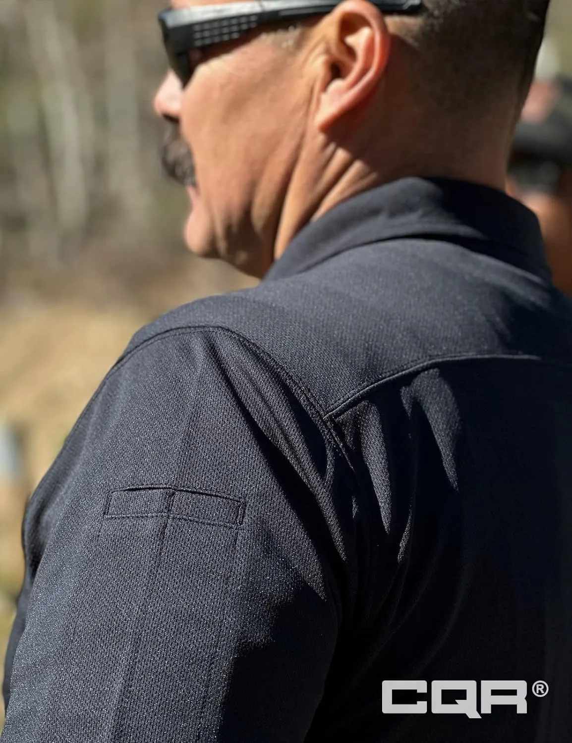CQR Men's Polo Shirts, Tactical Short Sleeve Golf Performance Shirts, Lightweight Dry Fit UPF 50  Pique
