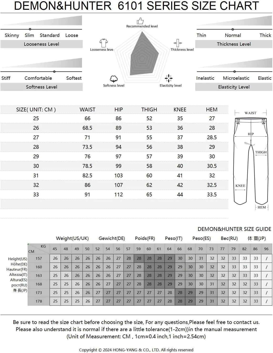 Demon&Hunter 617 Series Women Jeans High Waisted Slim Ladies Black Pant Plus