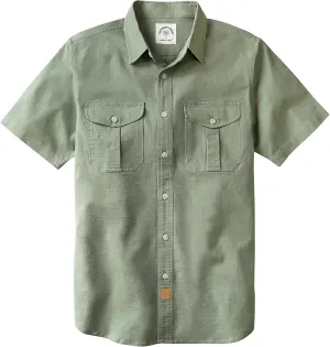 Dubinik® Mens Short Sleeve Button Down Shirts Two Pocket Vintage Mens Work Shirt Cotton Mens Shirts Casual with Stretch