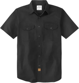 Dubinik® Mens Short Sleeve Button Down Shirts Two Pocket Vintage Mens Work Shirt Cotton Mens Shirts Casual with Stretch