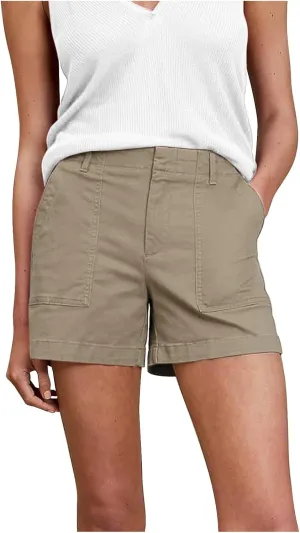 eoeioa Womens Stretch Twill Shorts Regular Fit Hiking Short Pants Summer Solid Casual Athletic Chino Bermuda Shorts w/Pockets