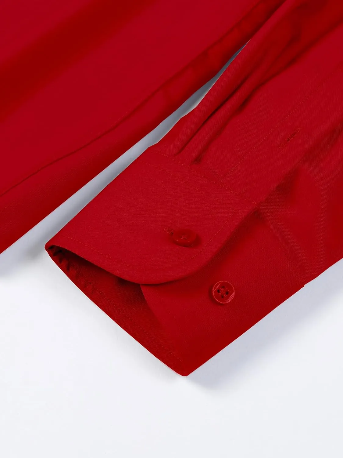FAHIZO Men's Dress Shirt Regular Fit Soild Business Formal Long Sleeve Button Up Stretch Shirts