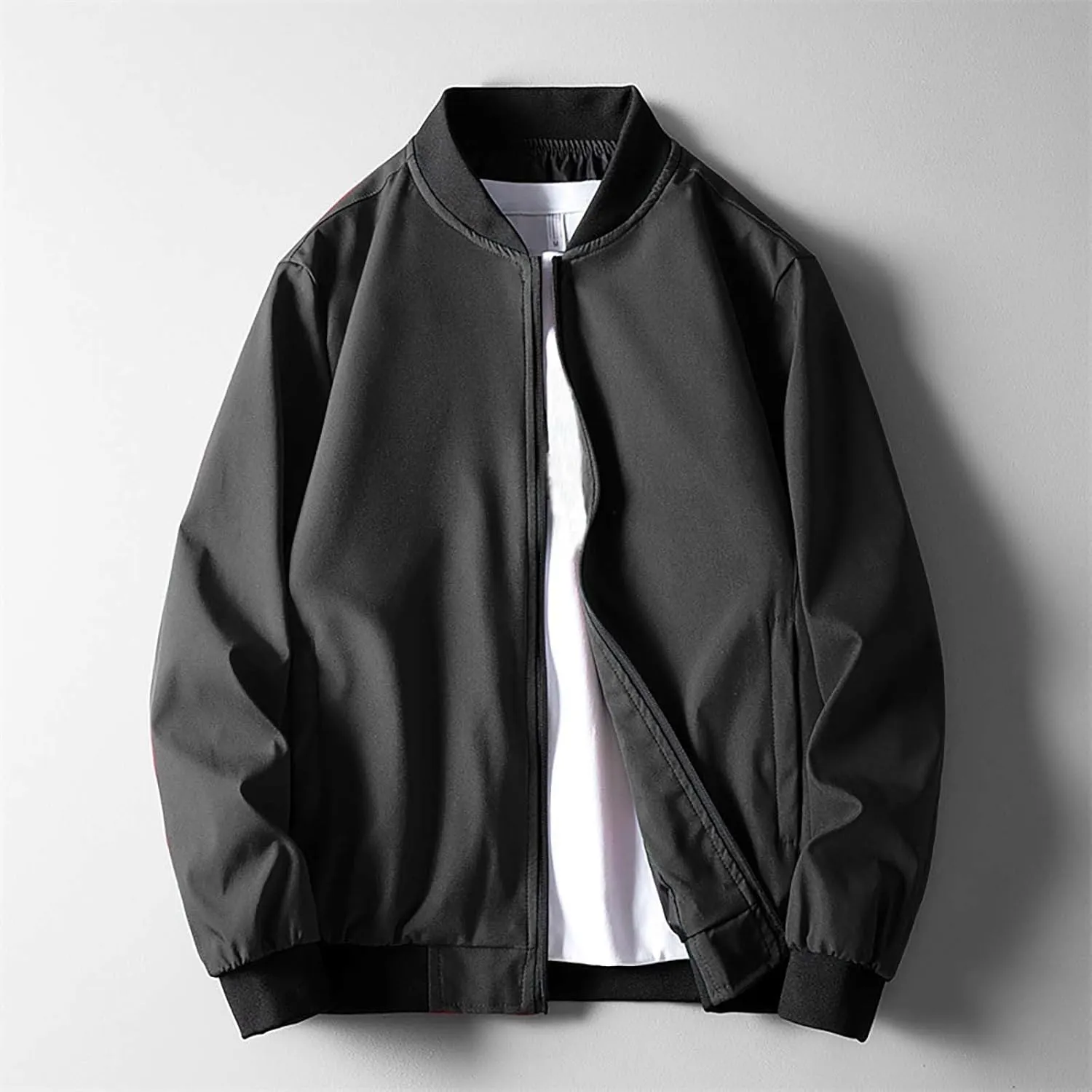 Flannel Shirt Workwear Jacket American Stand Collar Windproof Jacket Heavy Weight Tshirts for Men Raincoat for Men