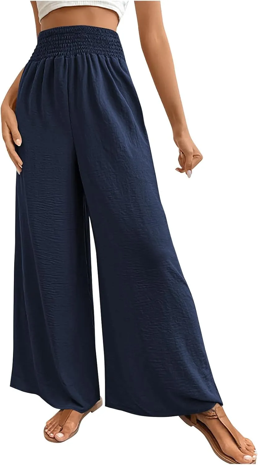 for Women Fall Summer Loose Fit High Cut Flare Wide Leg Straight Leg Long Bootcut Leg Pants Women 2025 Trendy