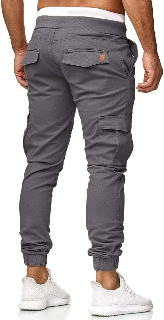 GIERIDUC Men's Cargo Fleece Jogger Sweatpant Mens Pajama Pants Long Length Men's Khaki Corduroy Pants Mens Outdoor Work Pants