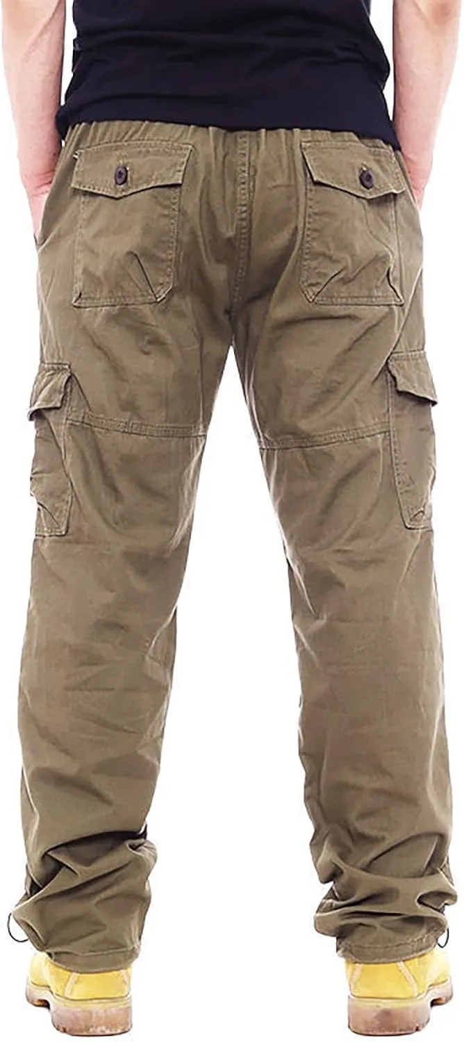 GOFULY Mens Cargo Pants Casual Ripstop Stretch Joggers Sweatpants Pockets Y2K Pants Men Slim Fit Travel Pants Plus Size 2024