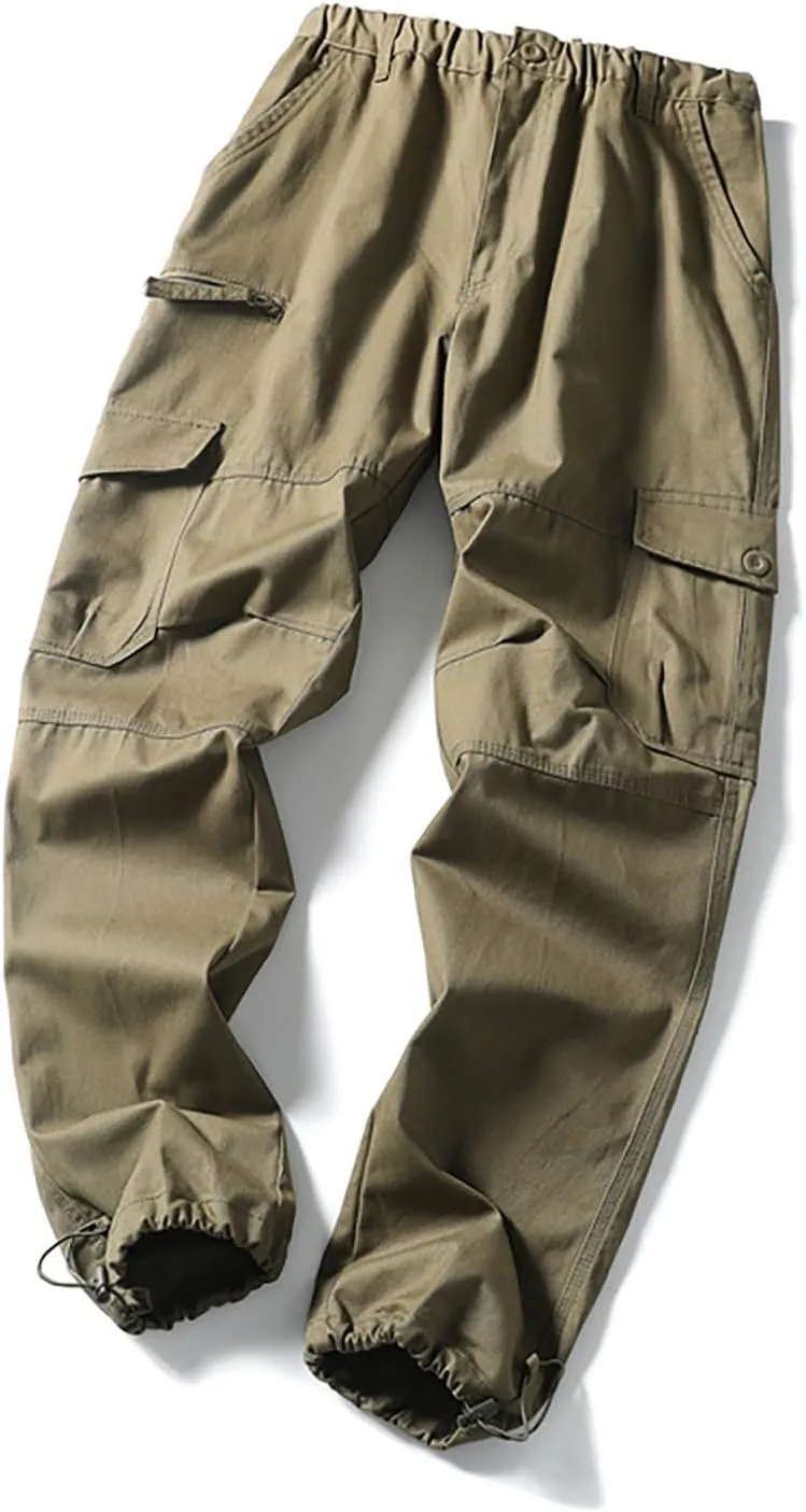 GOFULY Mens Cargo Pants Casual Ripstop Stretch Joggers Sweatpants Pockets Y2K Pants Men Slim Fit Travel Pants Plus Size 2024